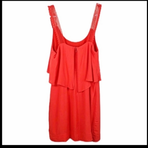 Anthropologie Maeve Red Tisana Crochet Strap Dress - Picture 5 of 12